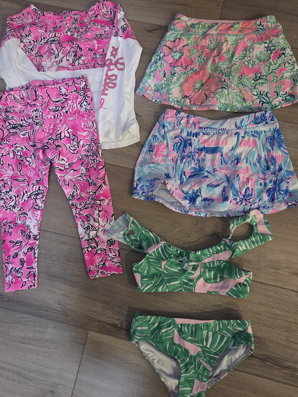 Lilly Pulitzer Girls' Pink Floral Swim Bottoms